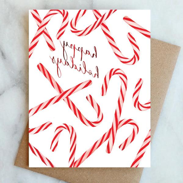 Candy Canes Holiday Card