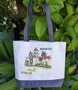 Two Tone Santa Barbara Mission Canvas Tote