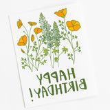 Happy Birthday California Poppy Note Card