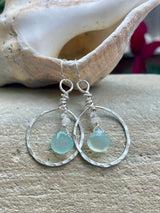 Beach Girl Chalcedony Earrings