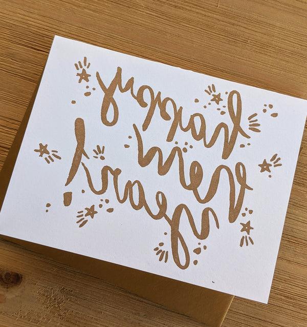 Happy New Year Letterpress Card