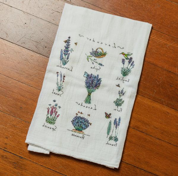 Lavender Flour Sack Towel