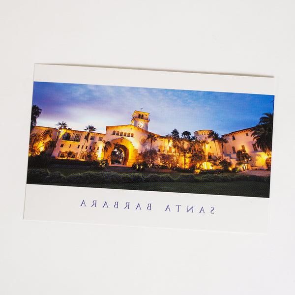 Santa Barbara Courthouse Evening Postcard