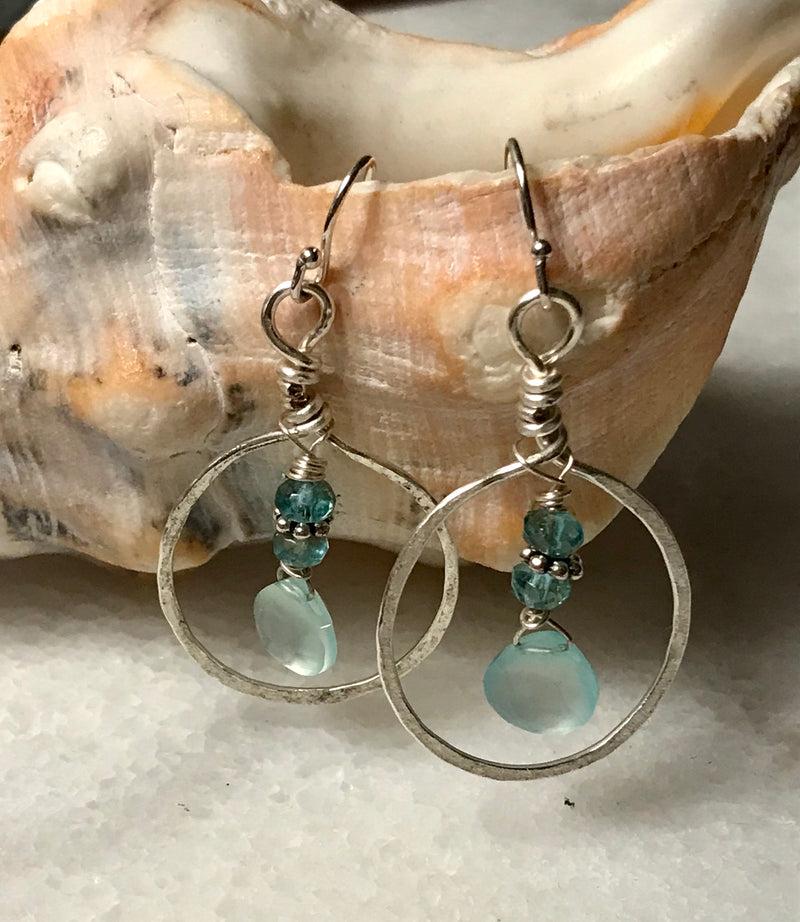 Beach Girl Chalcedony Earrings