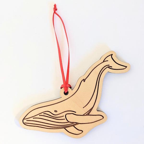 Humpback Whale Wood Ornament