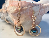 Delicate Abalone Hoop Earrings