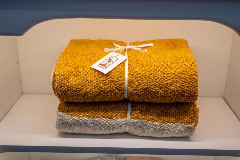 Golden Sustainable Throw Blanket