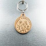 California Poppy Wood Keychain