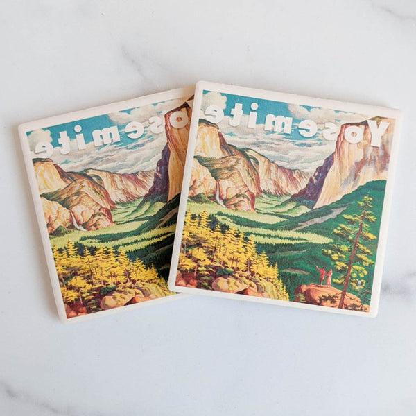 Yosemite Travel Poster Coasters