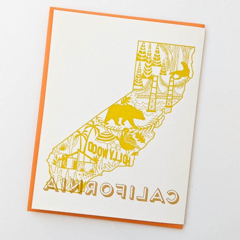 California Letterpress Card